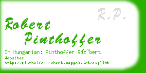 robert pinthoffer business card